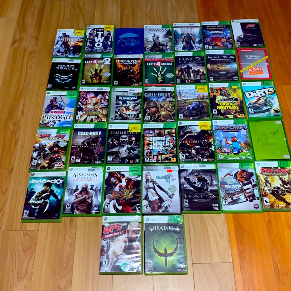 37 games for Xbox 360.